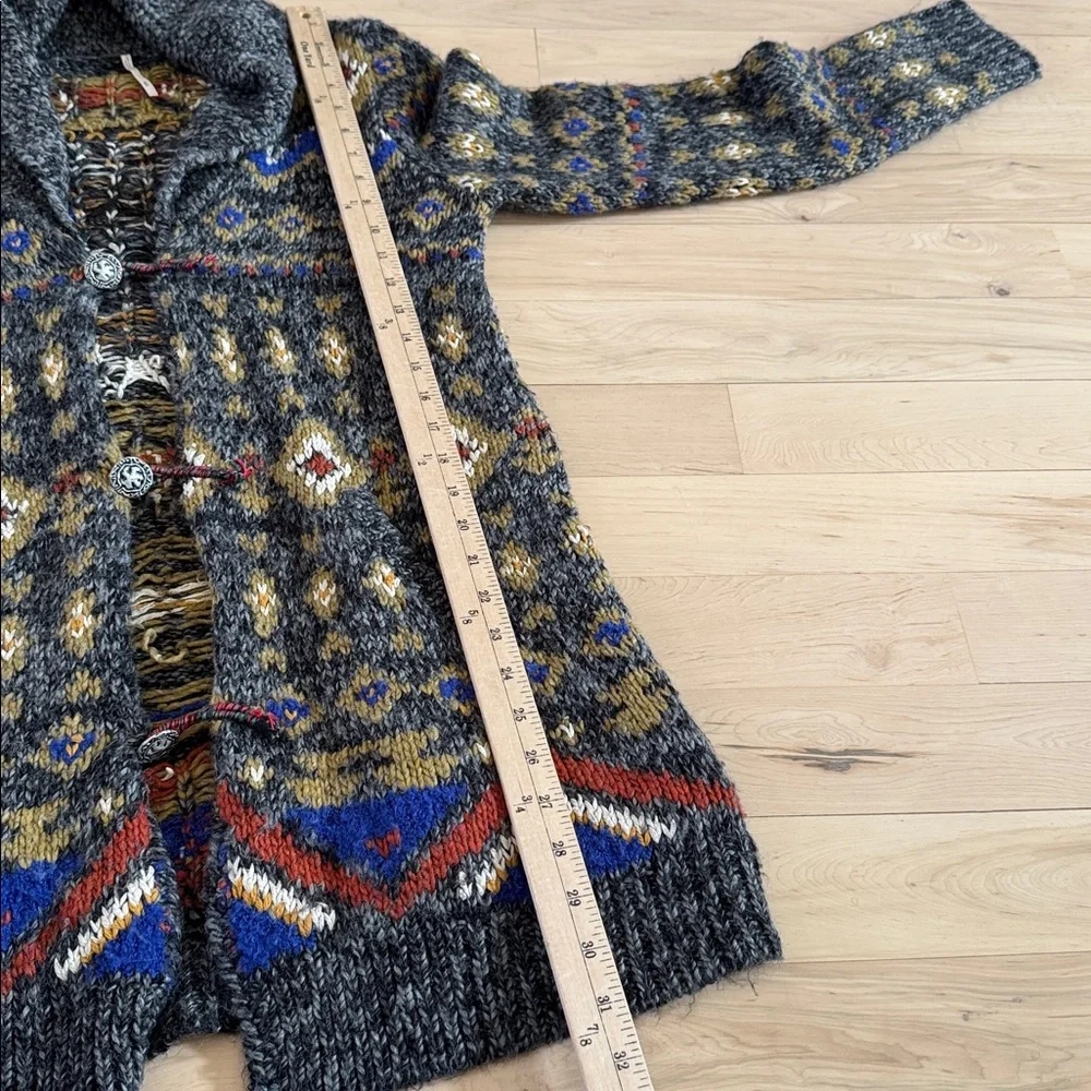 Free People Mascot Tiger wool-blend cardigan sweater coat-M-Boho-Y2K-Read - Picture 4 of 8